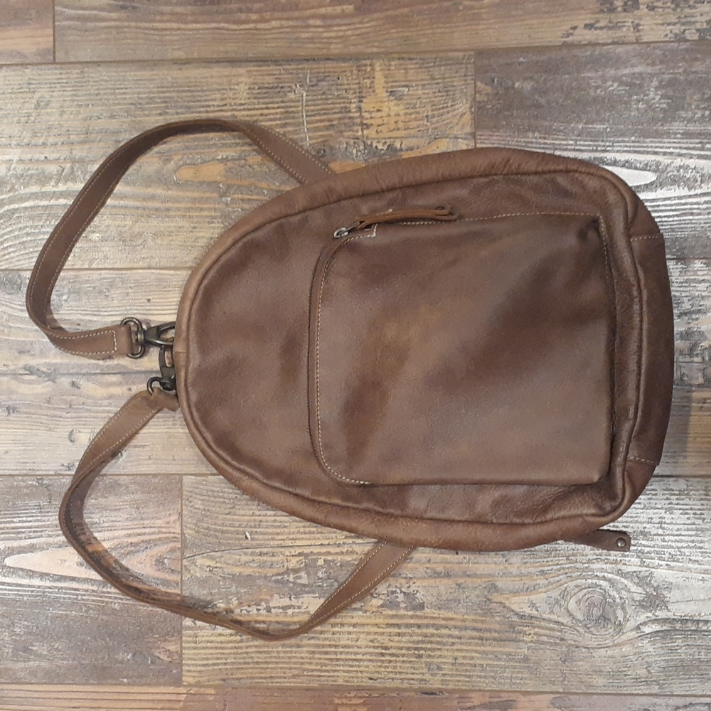 Roots Leather Backpack